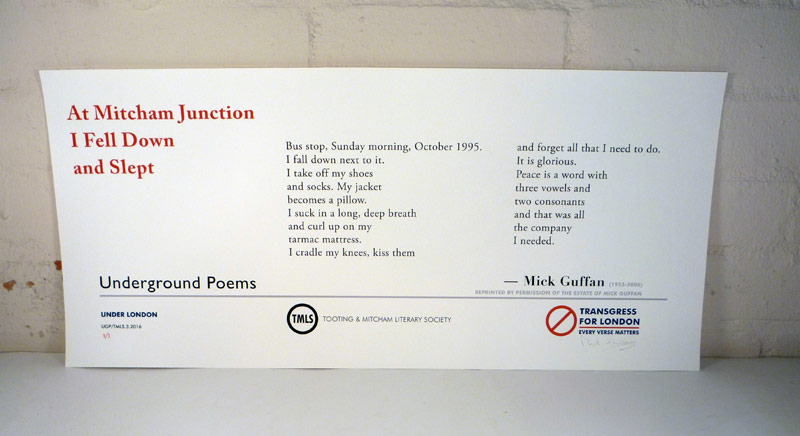 Mick Guffan — At Mitcham Junction I Fell Down and Slept - Underground Poems